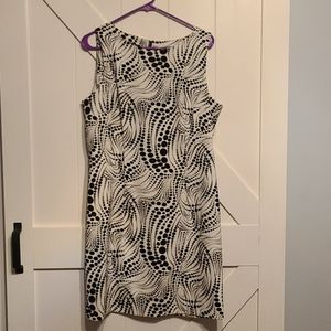 White and black dress